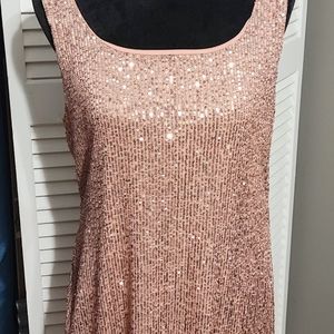 Rose Gold Body fitting Dress. Ladies Plus